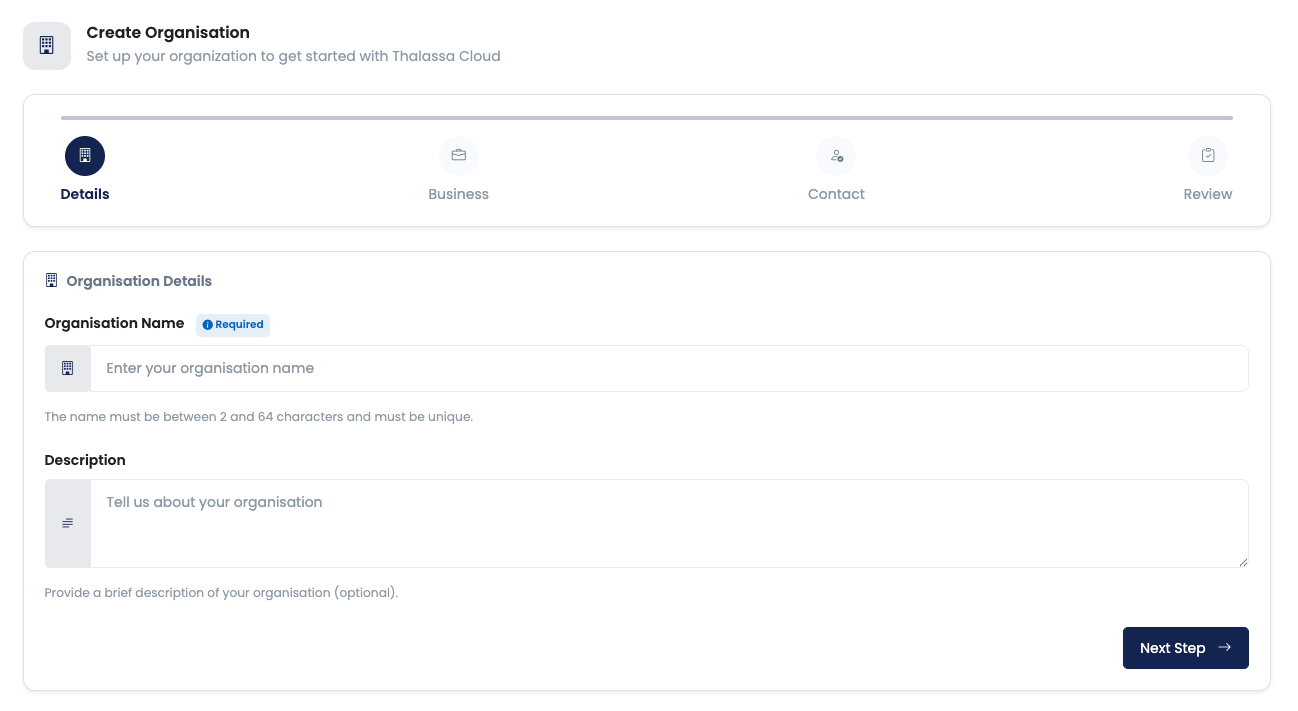 Organisation Details