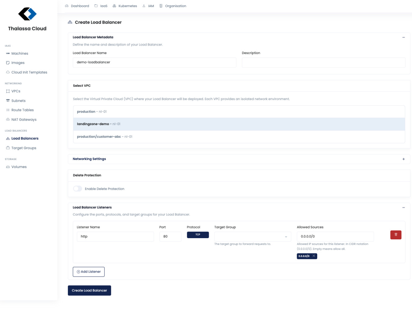 Create Load balancer