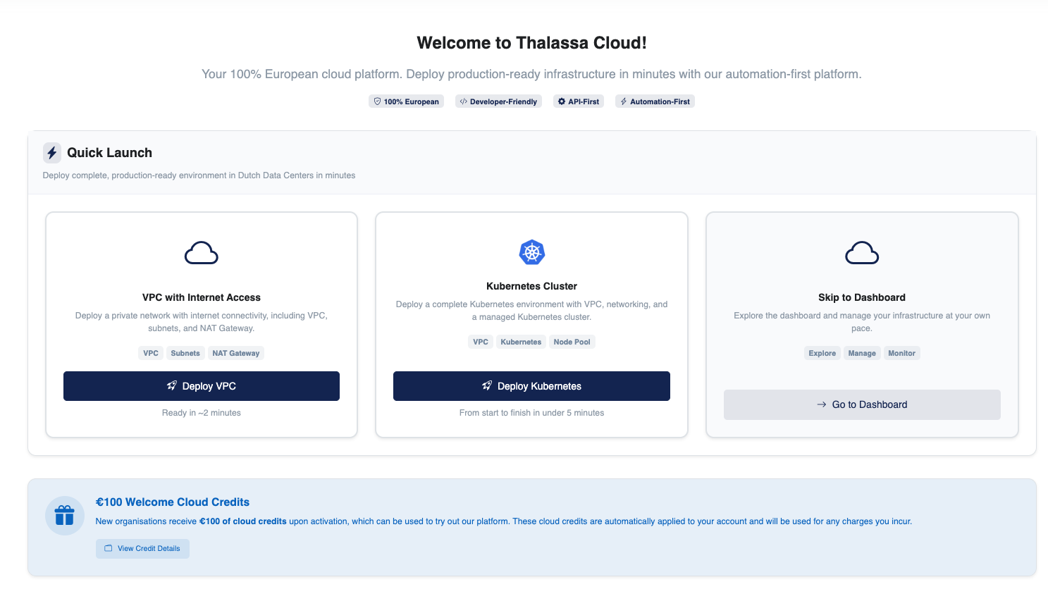 Quick Launch during onboarding